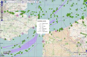 AIS ship positions, ship tracking, satellite tracking, GPRS, SatPro, INTERMAR